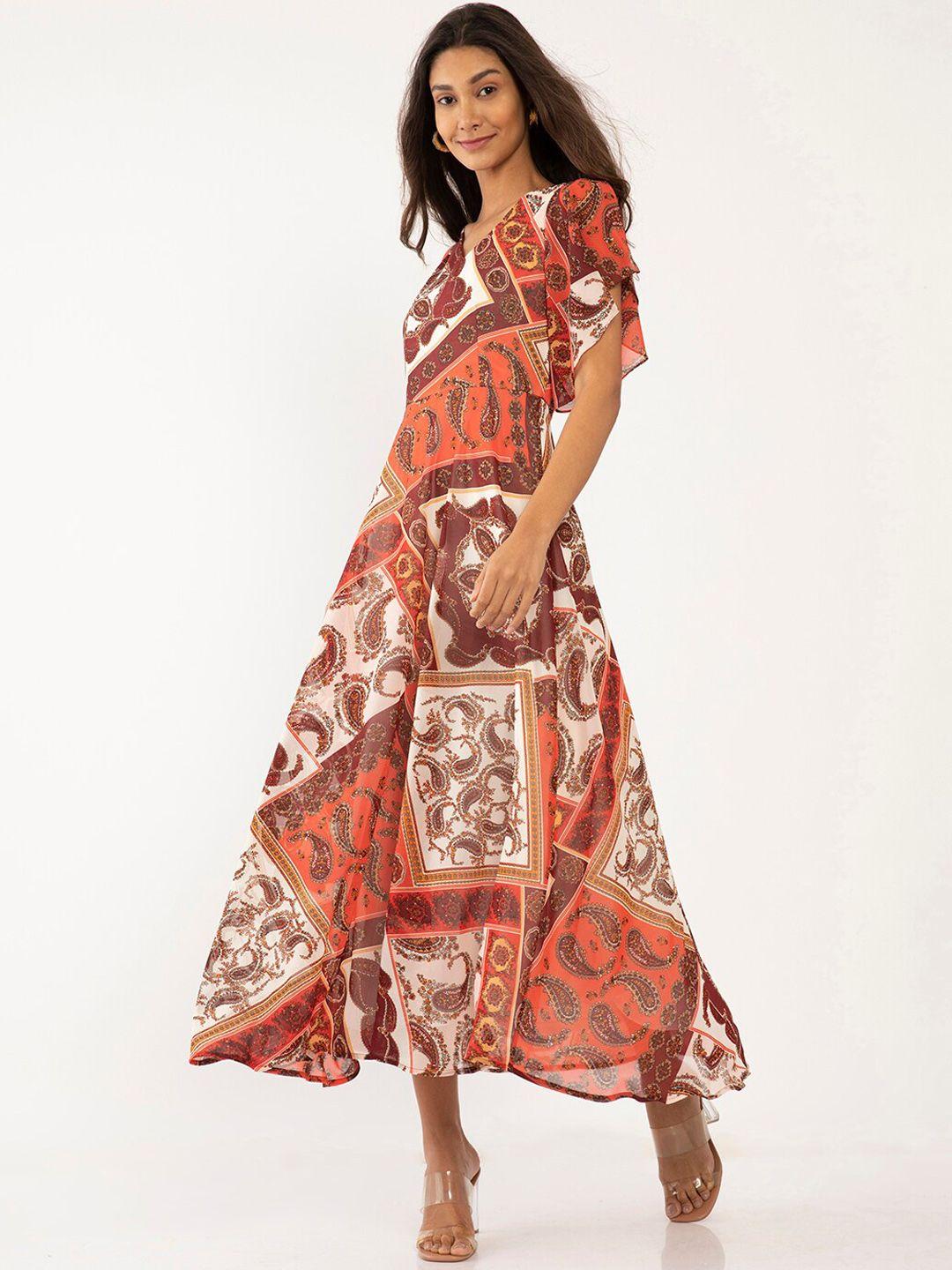 zink london orange floral dress