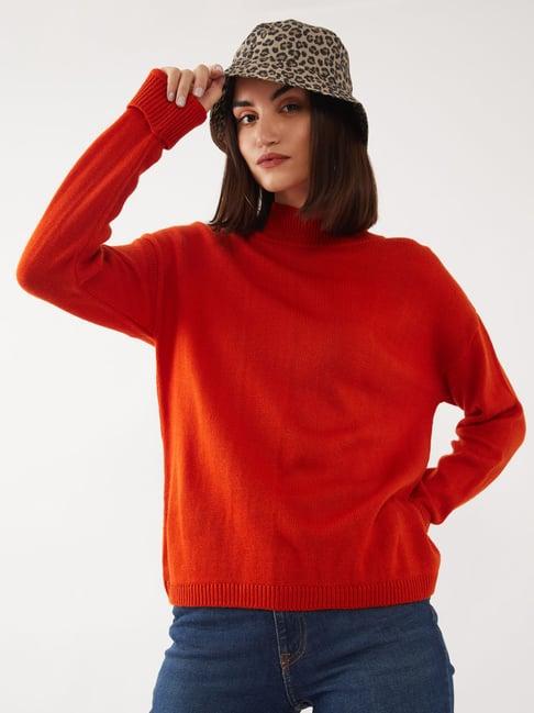 zink london orange straight fit sweater