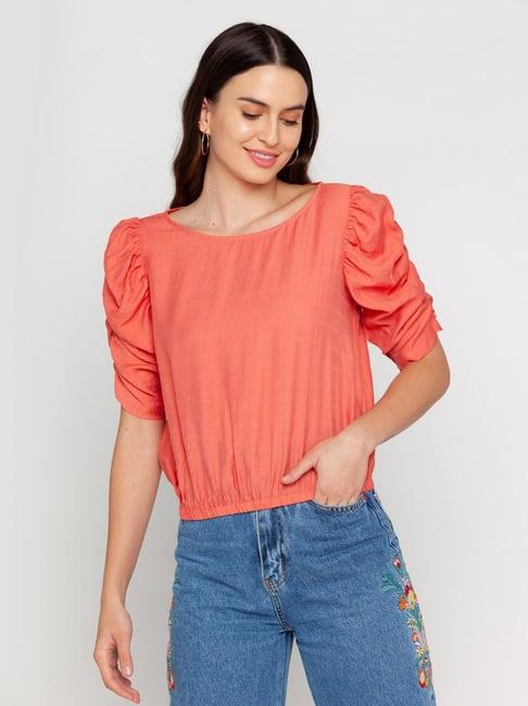 zink london peach a-line top