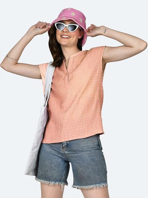 zink london peach relaxed fit top