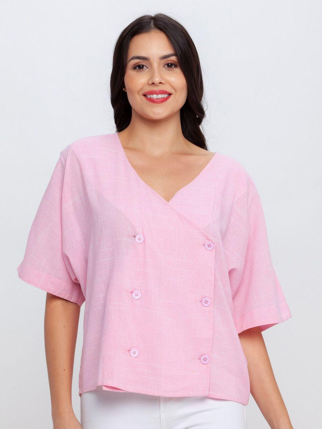 zink london pink embellished top