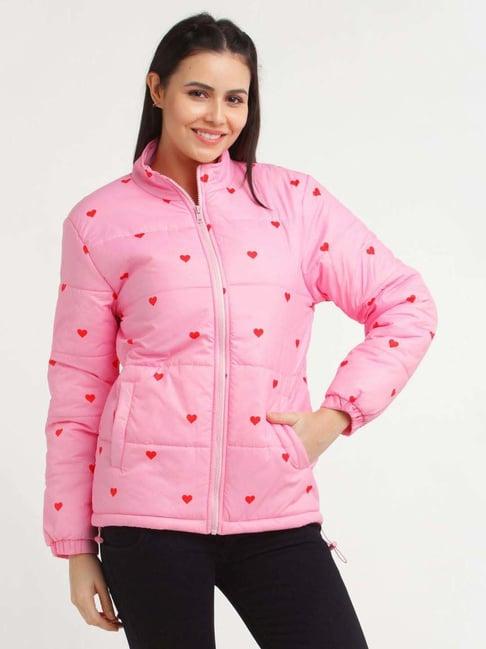 zink london pink printed jacket