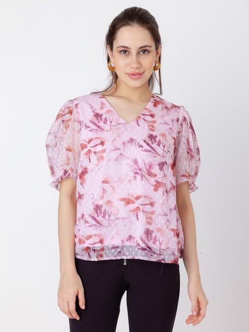 zink london pink printed top