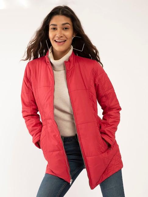 zink london red quilted jacket