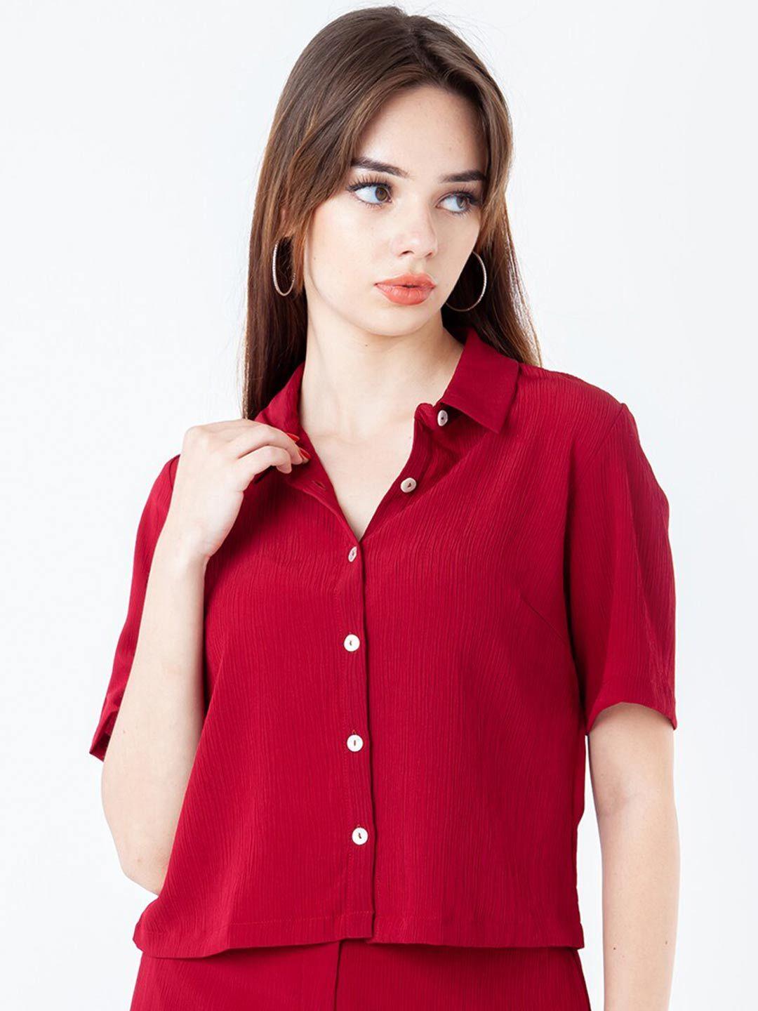 zink london red shirt style top