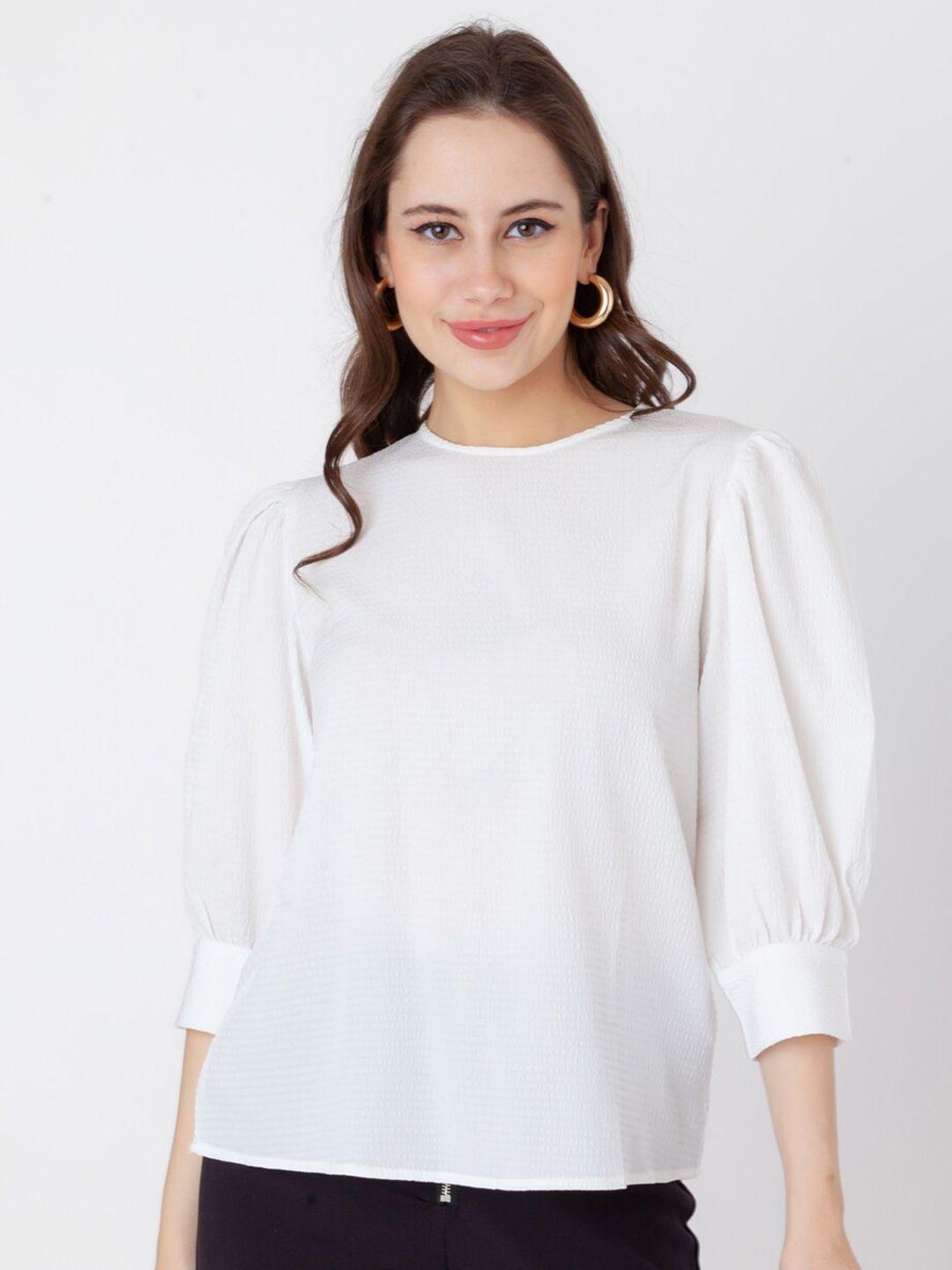 zink london self design cuffed sleeves top