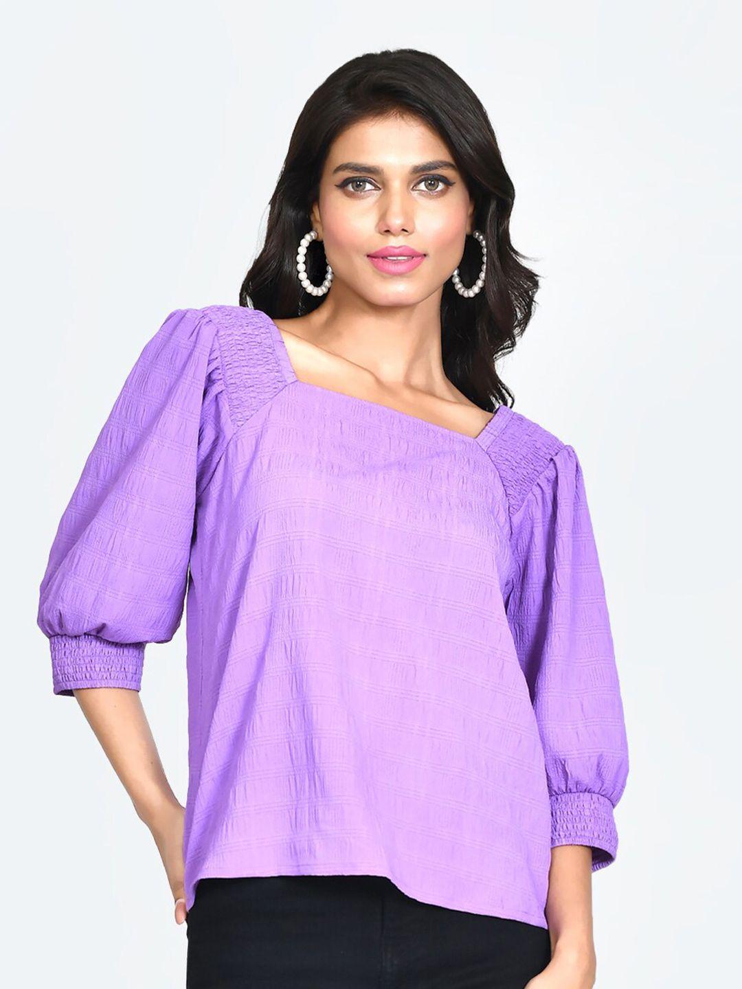 zink london smocked puff sleeves top