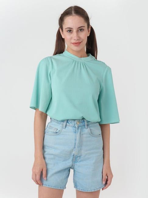 zink london turquoise regular fit top