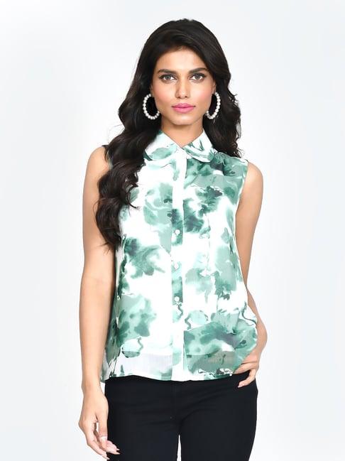 zink london white printed shirt