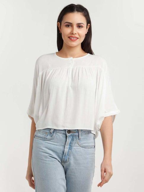 zink london white regular fit top