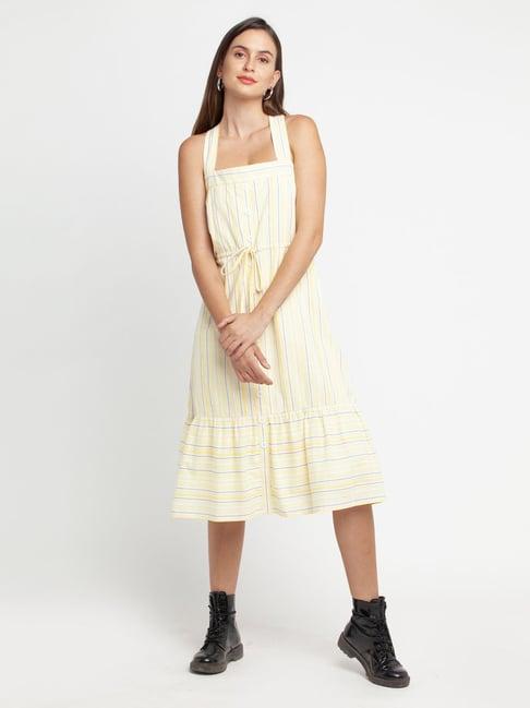 zink london white striped dress