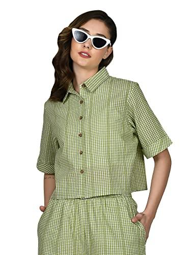 zink london women's multi-colored checkered shirt shirt