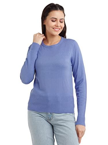 zink london women's purple solid sweater