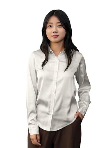 zink london women's solid white regular shirt