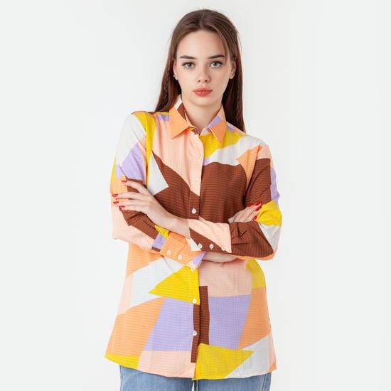 zink london women geometric print shirt