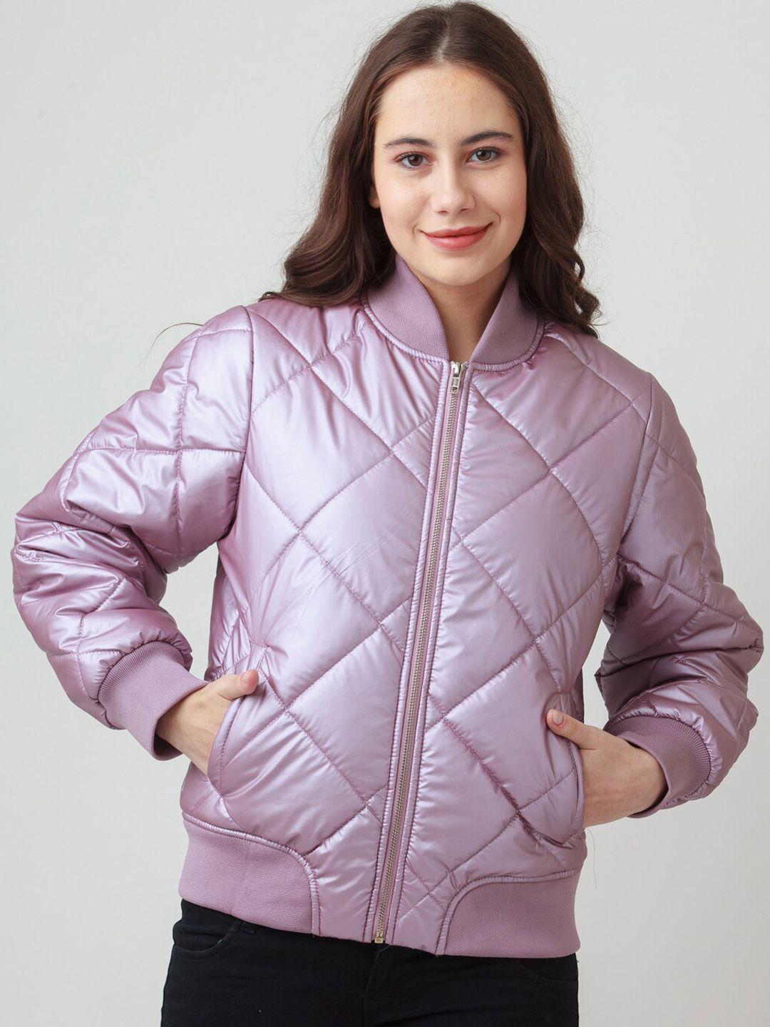 zink london women lavender bomber jacket