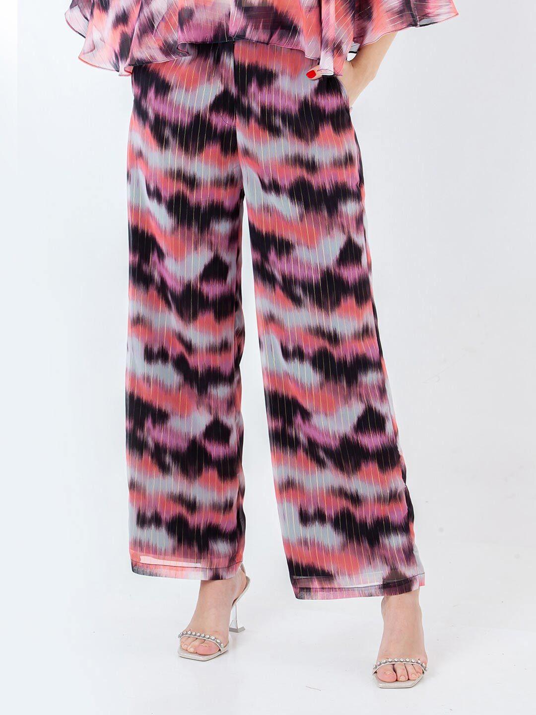 zink london women pink high-rise trousers