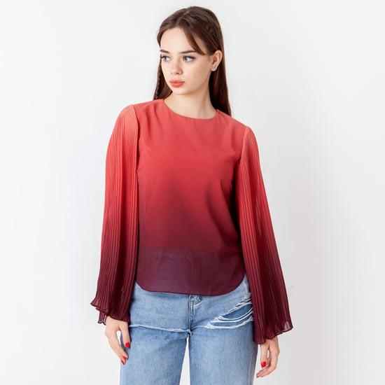 zink london women pleated sleeve top