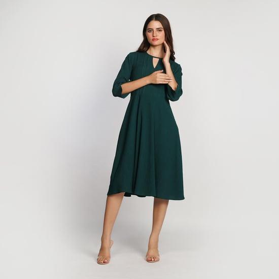 zink london women solid a-line dress