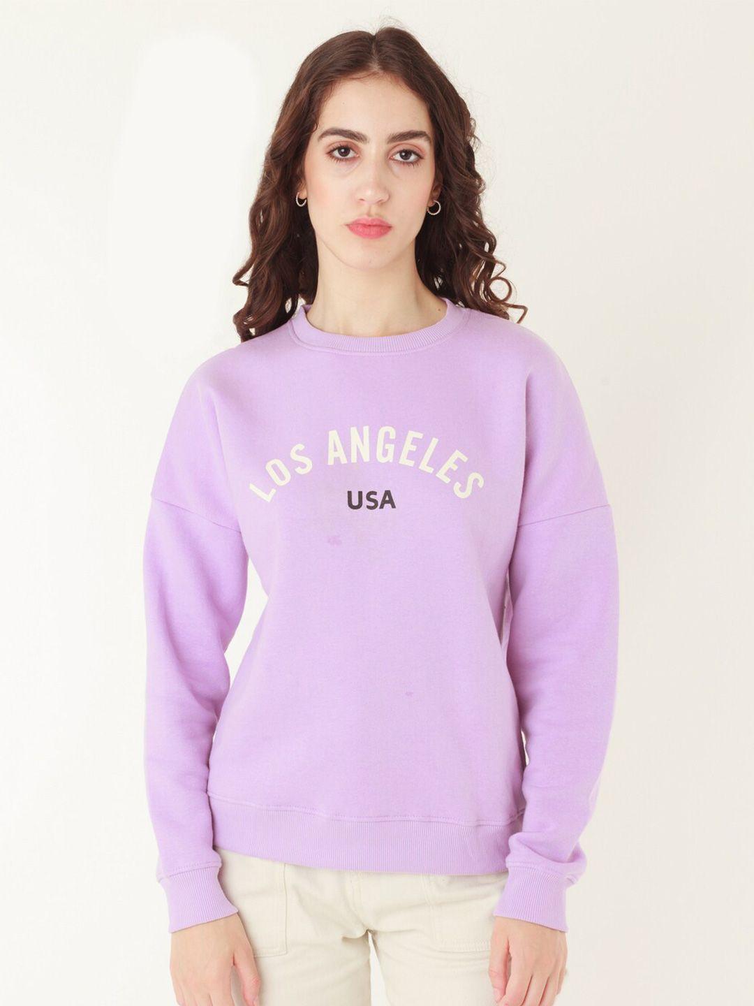 zink london women typography printed pullover sweatshirt