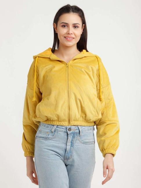 zink london yellow regular fit jacket