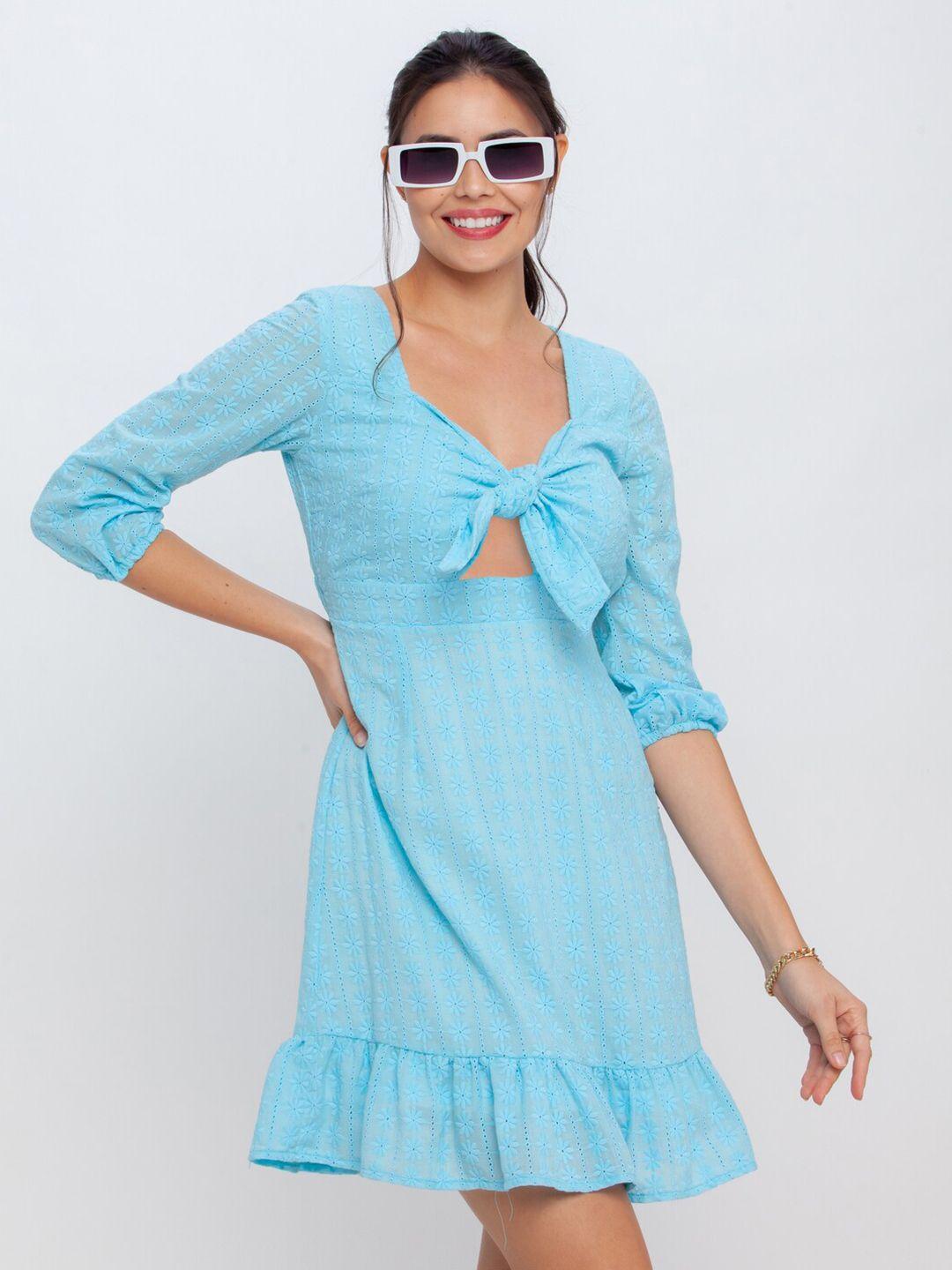 zink z blue a-line dress