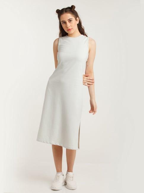 zink z light grey midi dress