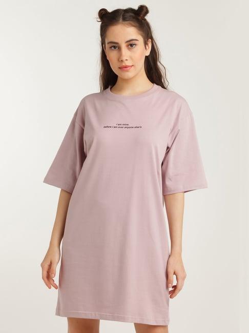 zink z light purple t shirt dress