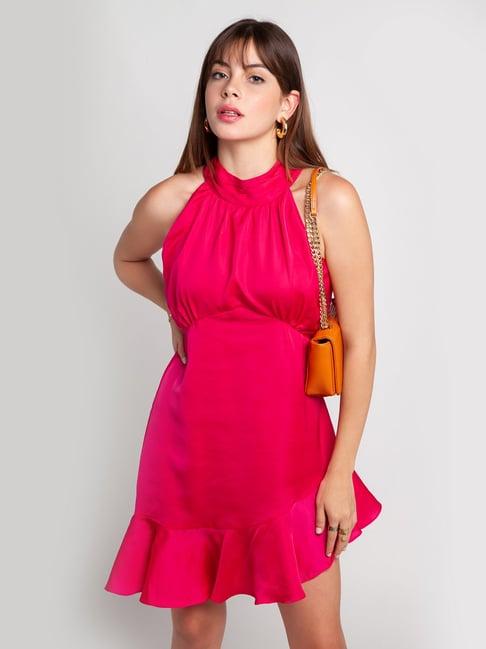 zink z pink peplum dress