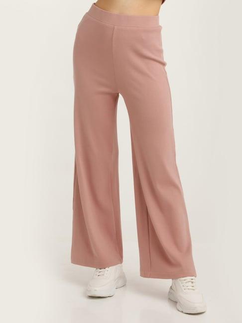 zink z pink regular cotton fit high rise pants