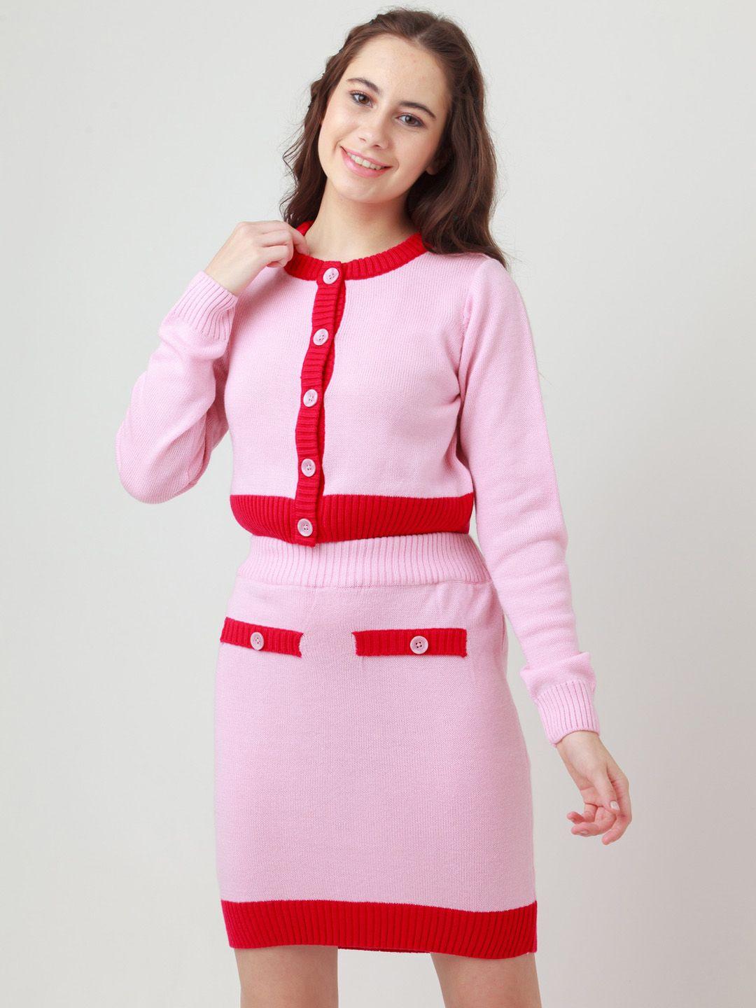 zink z women pink & red co-ords set