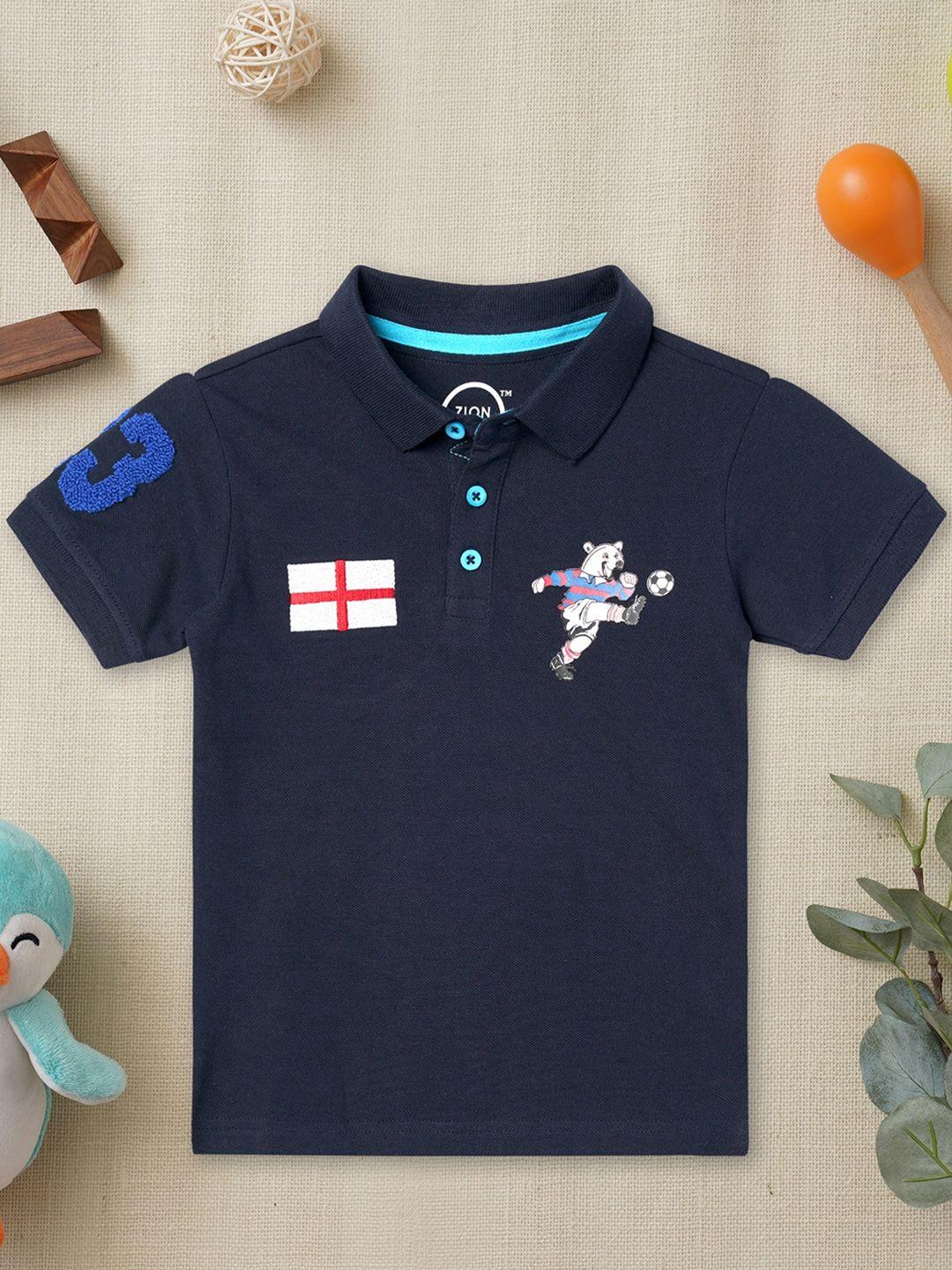 zion-boys-navy-blue-printed-polo-collar-applique-cotton-t-shirt