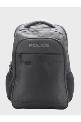 zip clouser nylon backpack - black