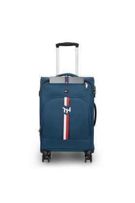 zip clouser polyester soft luggage - blue