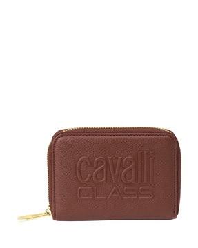 zip-around wallet with brand embossed