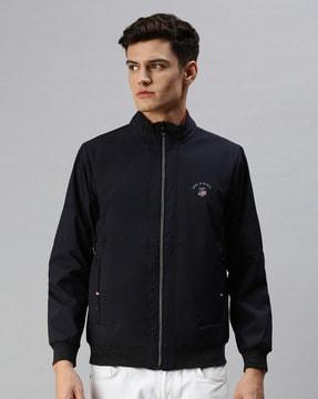 zip closure bomber jacket