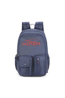 zip clouser polyester backpack - navy