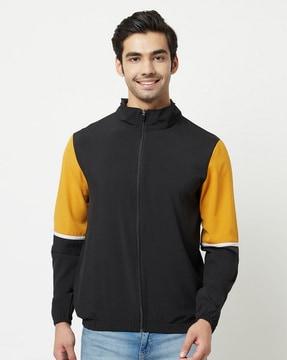 zip-front biker jacket