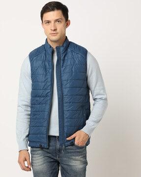 zip-front gillet jacket