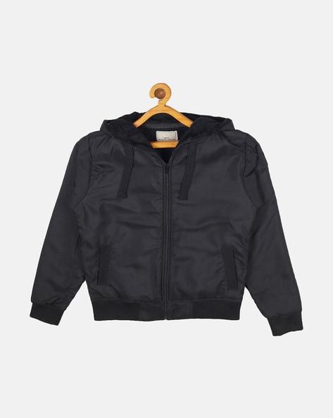 zip-front hooded jacket