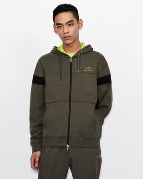 zip-front hoodie with pockets