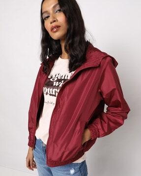 zip-front jacket with slip pockets