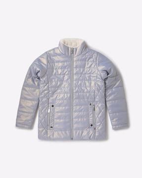 zip-front quilted puffer jacket