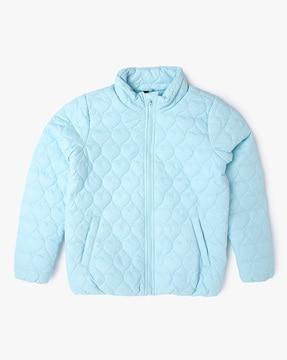 zip-front quilted puffer jacket