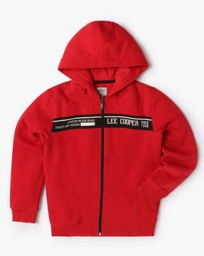 zip-front regular fit hoodie