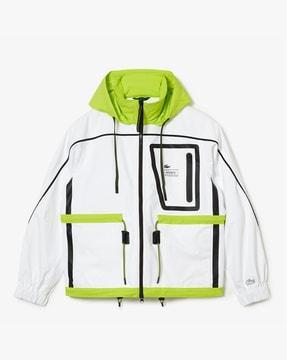 zip-front water-repellent track jacket