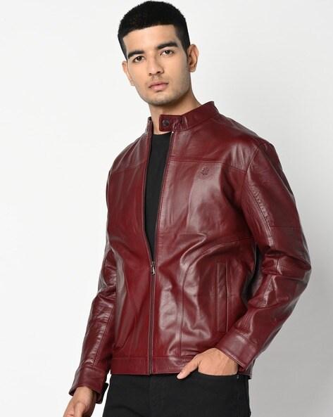 zip-front biker jacket