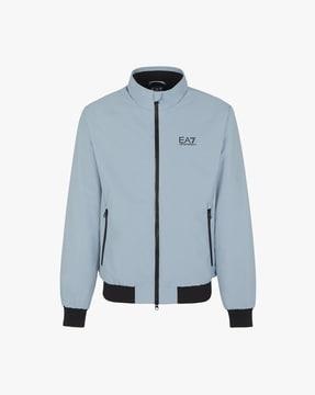 zip-front bomber jacket with insert pocket