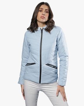 zip-front bomber jacket with insert pockets