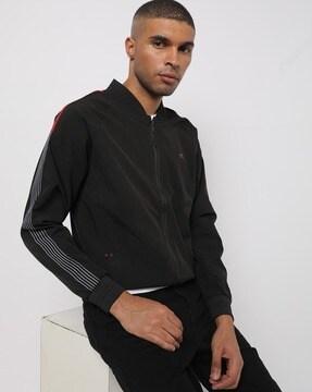 zip-front bomber jacket with insert pockets